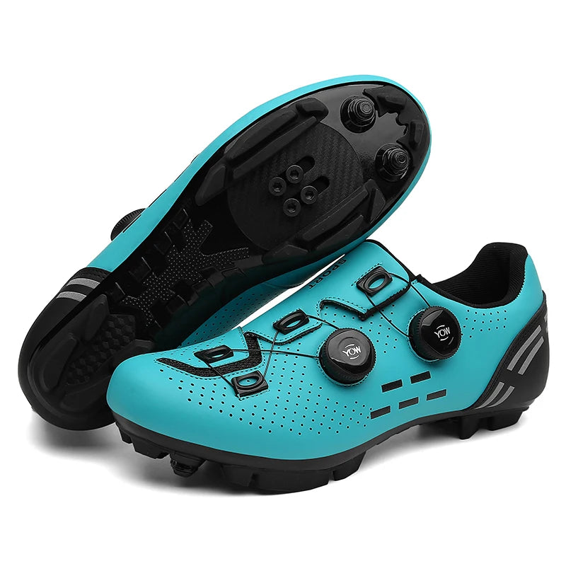 Sapatilha de ciclismo com travas, esportiva e de carbono