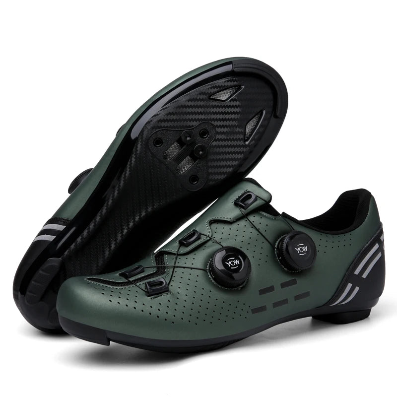 Sapatilha de ciclismo com travas, esportiva e de carbono
