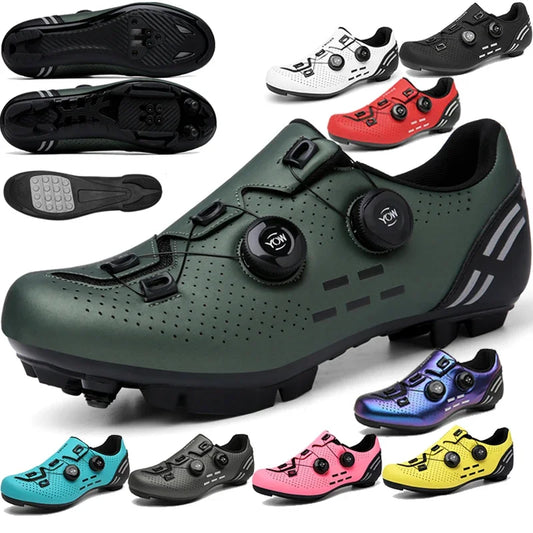 Sapatilha de ciclismo com travas, esportiva e de carbono