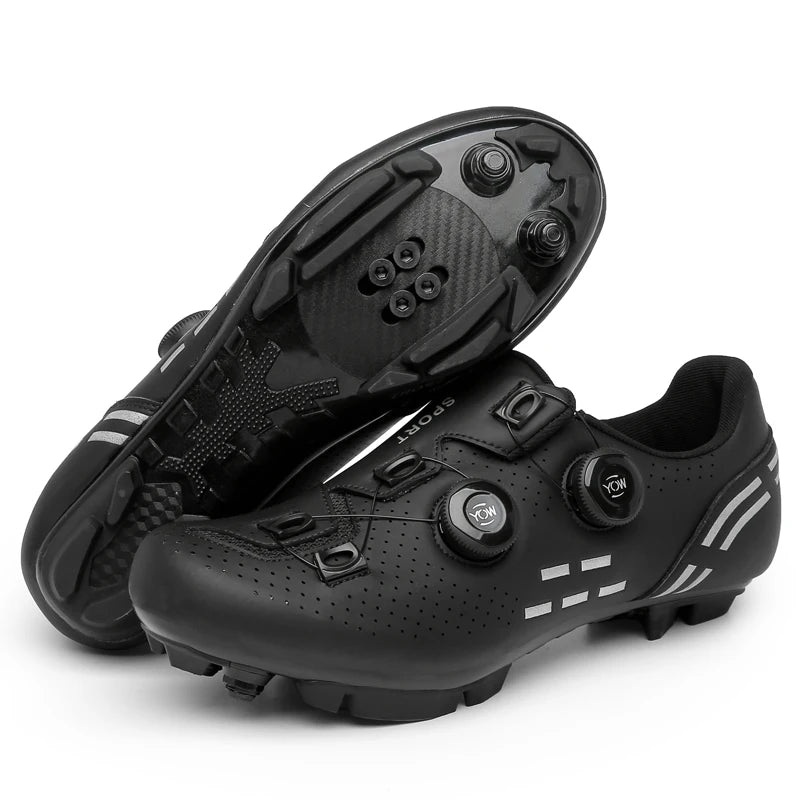 Sapatilha de ciclismo com travas, esportiva e de carbono