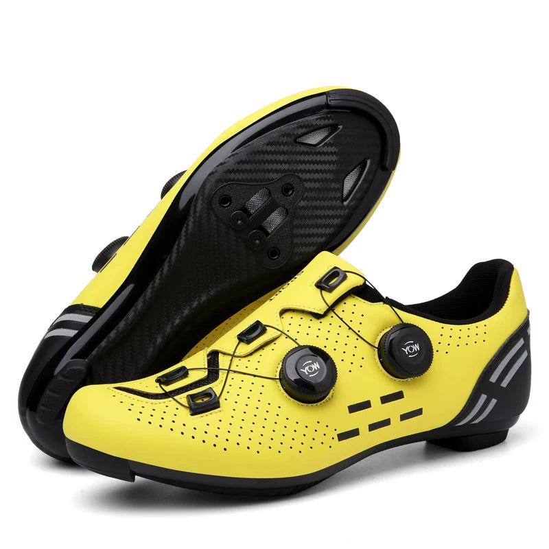 Sapatilha de ciclismo com travas, esportiva e de carbono