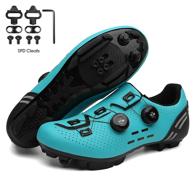 Sapatilha de ciclismo com travas, esportiva e de carbono