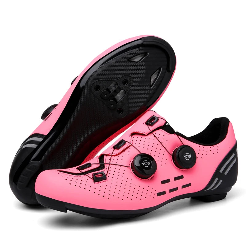 Sapatilha de ciclismo com travas, esportiva e de carbono