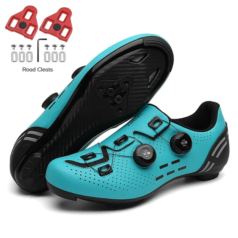 Sapatilha de ciclismo com travas, esportiva e de carbono