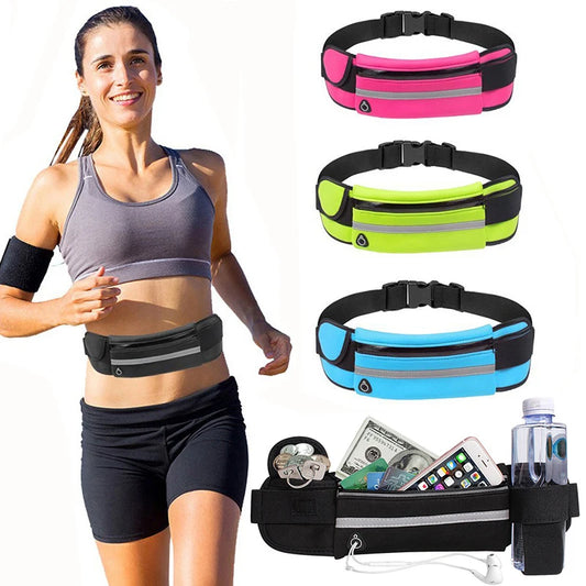 Pochete Esportiva Unissex com Suporte para Garrafa – Ideal para Corrida, Ciclismo e Academia